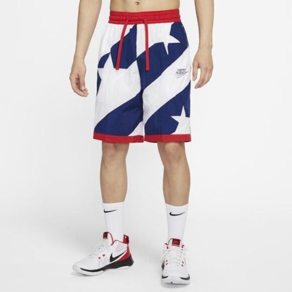 Nike Throwback Shorts Stars Stripes Red White Blue 4th July Patriotic USA Medium - Picture 11 of 12